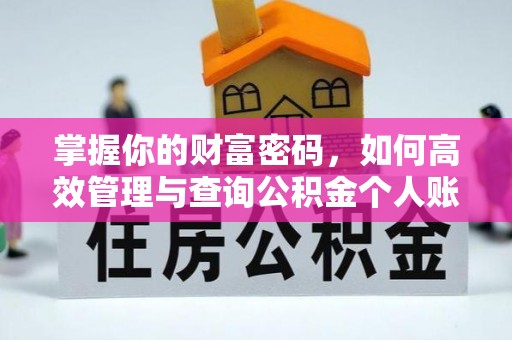 洞头掌握你的财富密码，如何高效管理与查询公积金个人账户信息