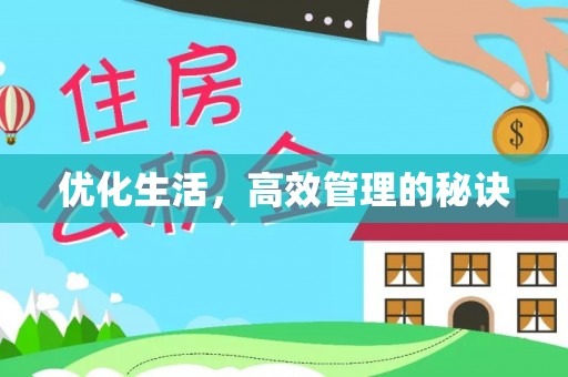 洞头优化生活，高效管理的秘诀